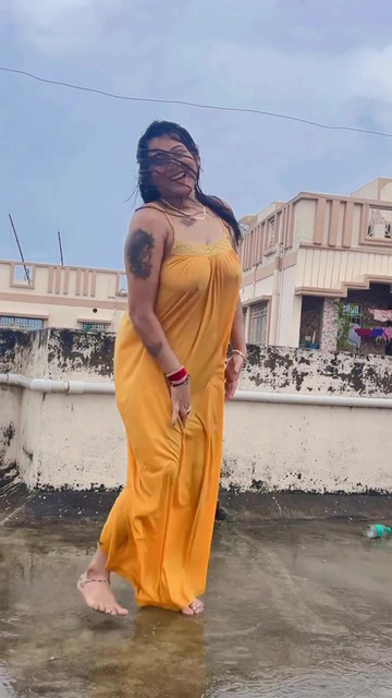 Susmita Malik Rooftop Dare In Daylight Full Wet