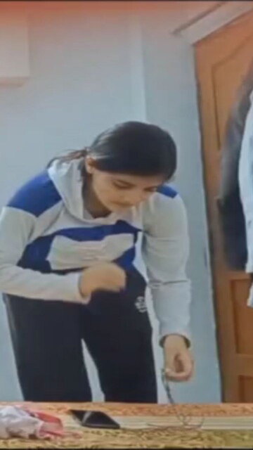 Cute College Girl Recorded By Brother