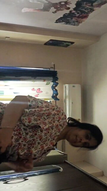 Beautiful Old Mom Recorded By Son