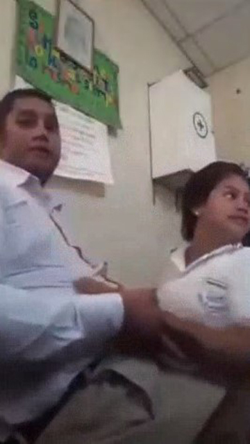 Principal and College Girl Affair – Giving Blowjob in Office